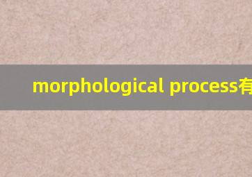 morphological process有哪些